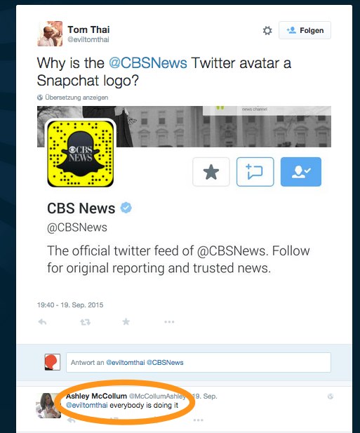 Snapcode @CBSNews Twitter avatar