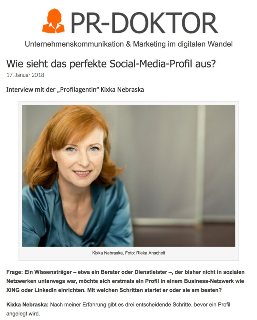 Wie sieht das perfekte Social Media Profil aus?